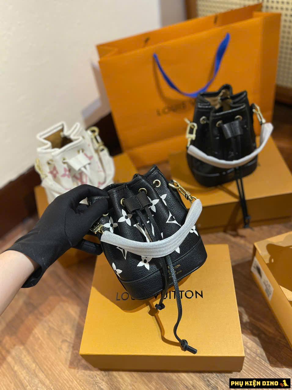 Túi LV Louis Vuitton Dây Rút Fullbox Black White Túi LV Louis Vuitton Dây Rút Fullbox Black White